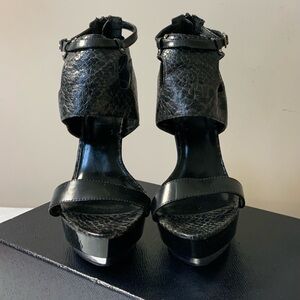 Michael Antonio Women’s Black and Silver Platform Sandals